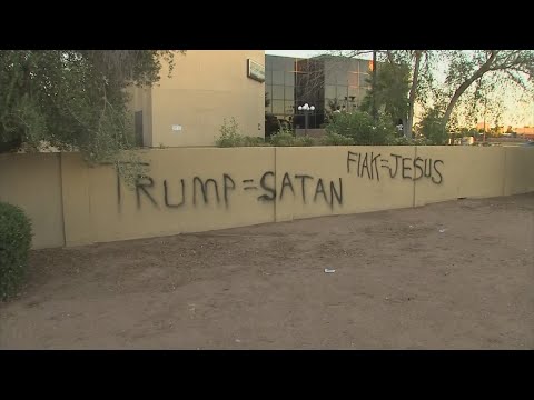 Neighborhood hit by graffiti about President Trump