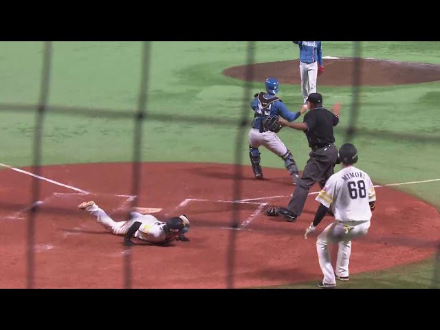 【4回裏】ホークス・今宮健太と今日スタメン抜擢の海野隆司が先制点をもぎ取る!! 2022年6月25日 福岡ソフトバンクホークス 対 北海道日本ハムファイターズ