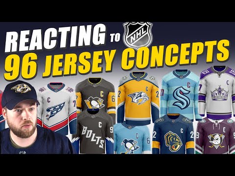 Reacting to 96 NHL Jersey Concepts! WOW!