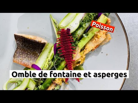 Omble de fontaine et asperges