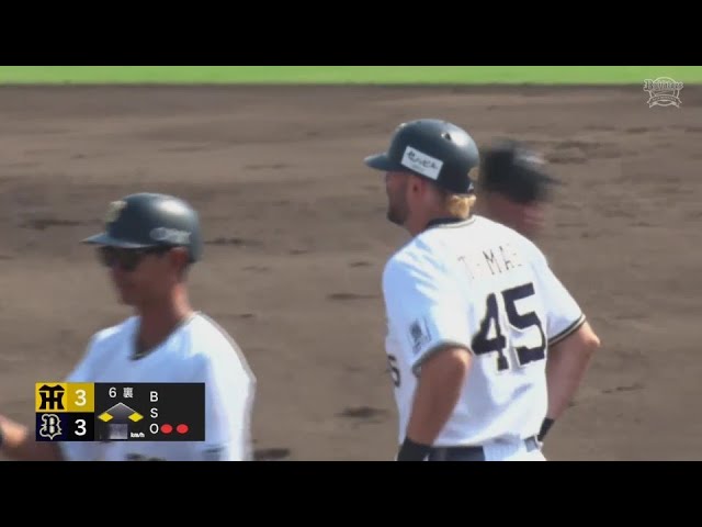 【ファーム】この回一挙4得点!! バファローズ・トーマス タイムリーヒットで勝ち越しに成功!!  2024年8月3日 オリックス・バファローズ 対 阪神タイガース