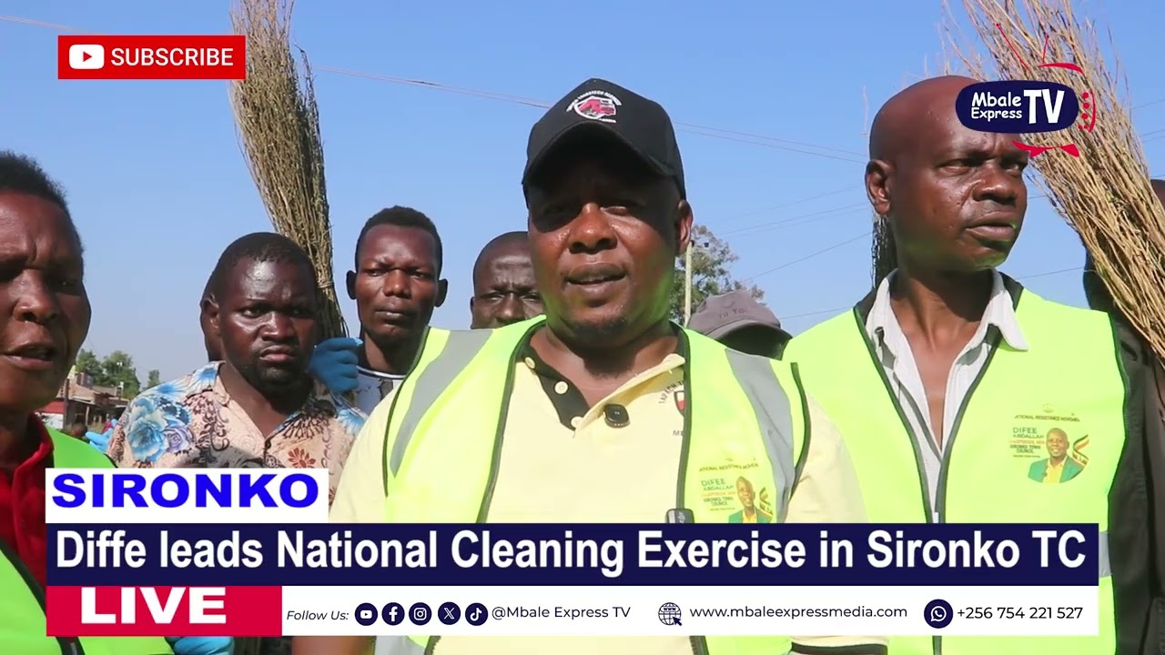 Diffe leads National Cleaning Exercise in Sironko Town Council 