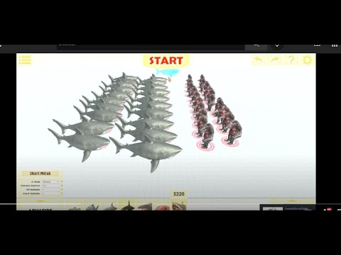 20 goro the giant vs 20 Mutant Megalodon Animal Revolt Battle Simulator