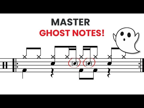 Useful Ghost Note Grooves For Beginners - Drumming Workout 🥁