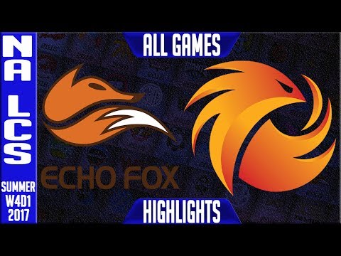 Echo Fox vs Phoenix1 Highlights ALL GAMES | NA LCS Week 4 Summer 2017 | FOX vs P1