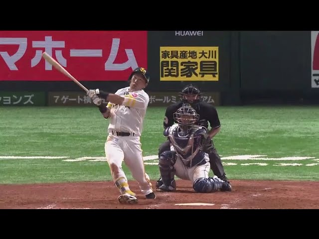 【4回裏】ホークス・中村晃 直球を引っ張って5号2ラン!! 2018/5/22 H-L