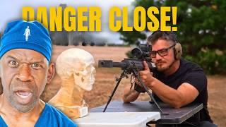 Standing Next To A MUZZLE BLAST Is A Bad Idea! | Ballistic High Speed Reaction