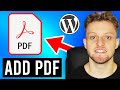How To Upload PDF Files To Your WordPress Website The Easy Way