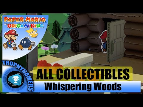 Paper Mario The Origami King - All Collectibles Whispering Woods - How to get in the Cabin