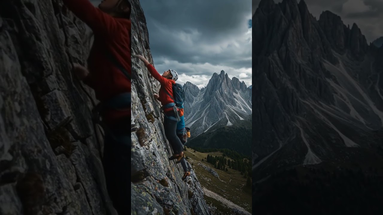 Horrifying Footage of a Cliff Face Collapse During a Climb (AI 😱)