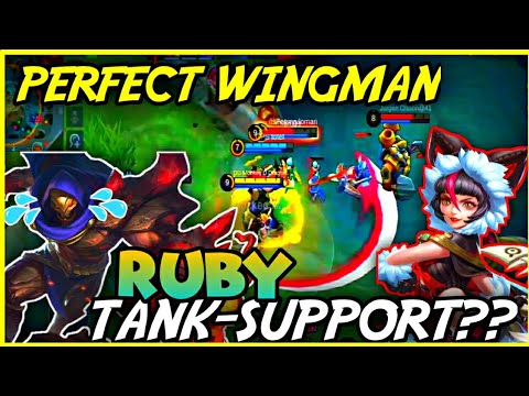 RUBY TANK SUPPORT?? PERFECT WINGMAN | RUBY BEST BUILD 2021 | MOBILE LEGENDS