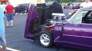 preview picture of video 'BLOWN 67' NOVA II PRO STREET @ HARDEES CAR SHOW HD'