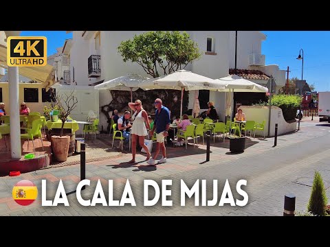 4K Beach & Town Tour of La Cala De Mijas, Malaga, Spain in April 2022