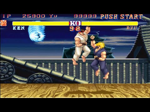 Thrilling Battle: Ken Vs Ryu Fight in Street Fighter 2 Koryu Hack