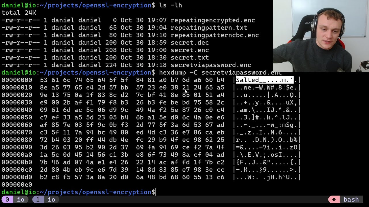 AES Encrypting Files with OpenSSL