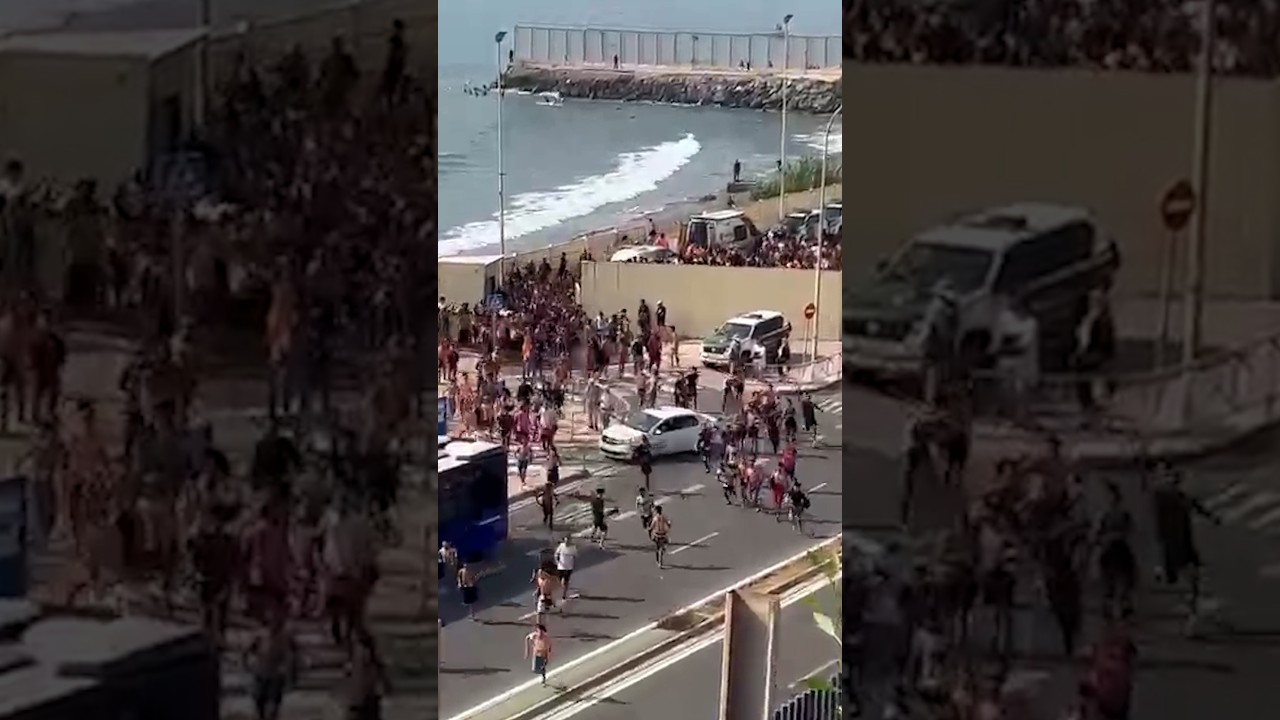 Cientos de jóvenes marroquíes huyen de las autoridades en Ceuta