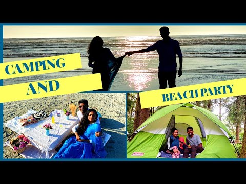 Camping near Beach | Boho Beach Party | USA vlogs
