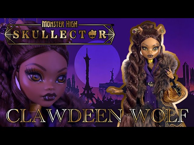 Vídeo relacionado con Monster High Clawdeen Wolf House of Wolf Muñeca Coleccionable con Abrigo de Piel sintética de Jacquard, Vestido Chaqueta Morado, pantabotas y Accesorios Dorados, JDR66