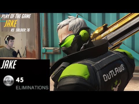 PRO SOLDIER 76 JAKE SHOWING HIS TRACKING SKILLS! POTG! [ OVERWATCH SEASON 20 TOP 500 ]