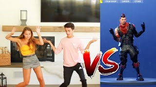 FORTNITE DANCE CHALLENGE WITH SISTER! (IN REAL LIFE) | Brent Rivera