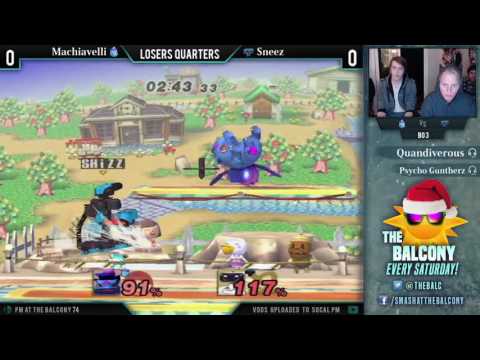 PM @ the Balcony 74 - Losers Quarters ft. Machiavelli (Ivysaur) VS Sneez (R.O.B.)