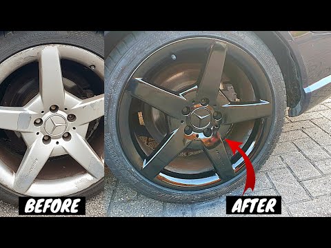 Thumbnail for How To Spray Paint Alloy Wheels Gloss Black Yourself At Home For Cheap by video, WiLL, Car, vide, video i