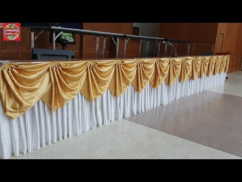 DIY 1 Elegant Cloth Decoration Stage Skirting Fan shape ITHAILAND