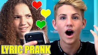 SONG LYRIC PRANK CONFESSION!  (vs Madison + Gracie)