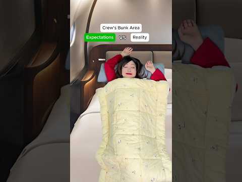 How flight attendants sleep on 16 hour flights 🤩