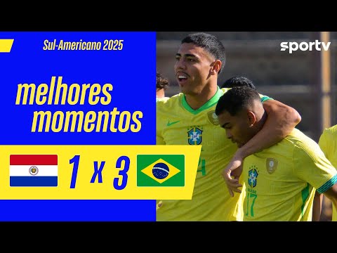 Gols e lances de Paraguai x Brasil