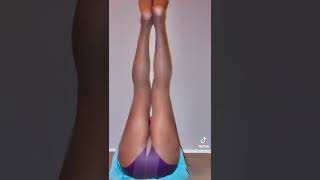 Crossdresser Nina modelling sheer tan #pantyhose. #crossdresser #crossdress #crossdressing #nylons