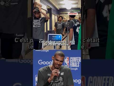 🥹​ L'émotion de Wemby après la victoire des Spurs #nba #basketball #wemby