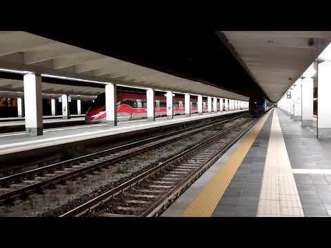 Arrivo del Frecciarossa 1000 8480 Roma Termini-Trieste Centrale alla stazione di  Trieste Centrale