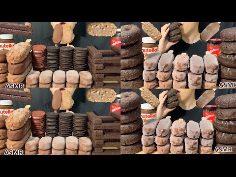 ASMR MUKBANG CHOCOLATE DESSERT ICECREAM DONUTS