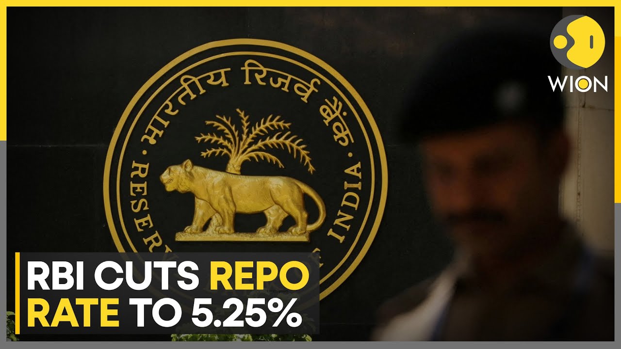RBI Lowers Repo Rate By 25 BPS To 5.25% | WION News