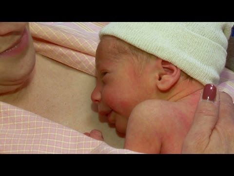 Hospitals use skin to skin contact to help mom and baby