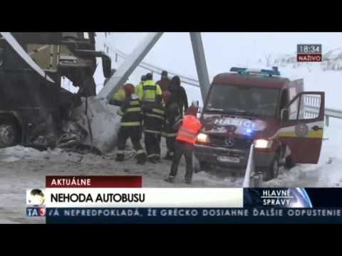 Havária autobusu Nobless Line - reportáž