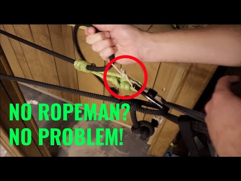 ONE HANDED Lineman's Belt with a Prusik!