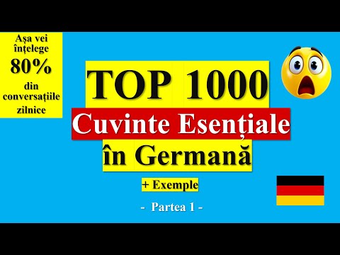 TOP 1000 CUVINTE ESENȚIALE ÎN GERMANĂ!  Înțelege 80% din Conversațiile Zilnice Rapid și Ușor