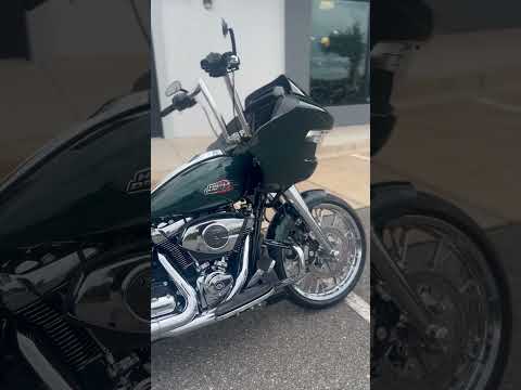 All the chrome on this 2024 Alpine Green Harley-Davidson Road Glide! #harleydavidson #roadglide #hd