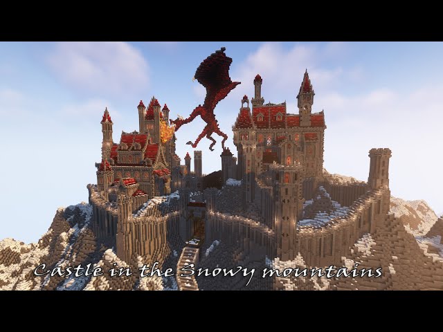 Castle in the snowy mountains Minecraft Map