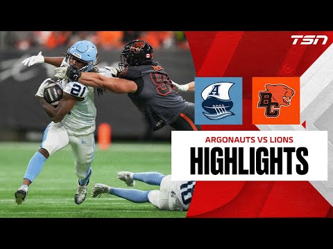 CFL WEEK 17: BC Lions vs. Toronto Argonauts | FULL HIGHLIGHTS