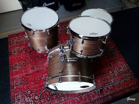 DEMO - Groove Drum Co. Walnut/Mahogany/Walnut Drums