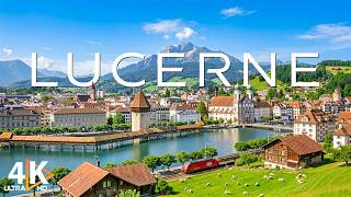 Lucerne Switzerland 4K 🇨🇭 Old Town, Chapel Bridge & Peaceful Alpine Lake