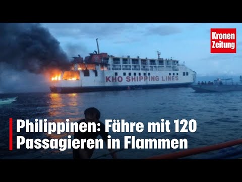 Philippinen: Fähre mit 120 Passagieren in Flammen I krone.tv NEWS