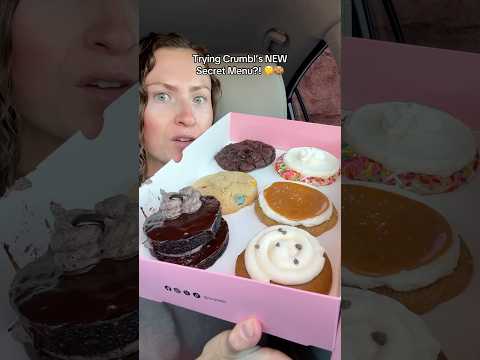 trying crumbl’s NEW secret menu?! 🤫🍪 #crumbl #cookies #newfood #fastfood