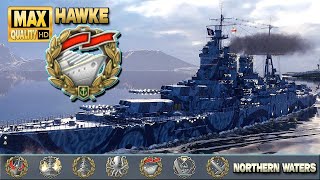 Battleship Hawke: Well deserved Solo Warrior medal - World of Warships