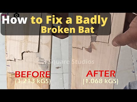 #howto repair a badly broken cricket bat at home #fixing badly broken bat #batrepair #zsquarestudios