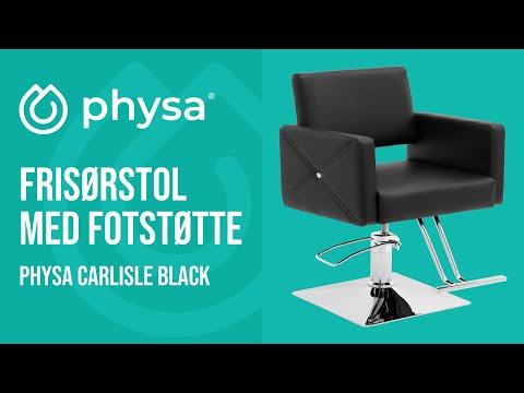 video - Frisørstol med fotstøtte - setehøyde 45 - 55 cm - 150 kg - svart