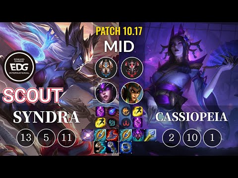 EDG Scout Syndra vs Cassiopeia Mid - KR Patch 10.17